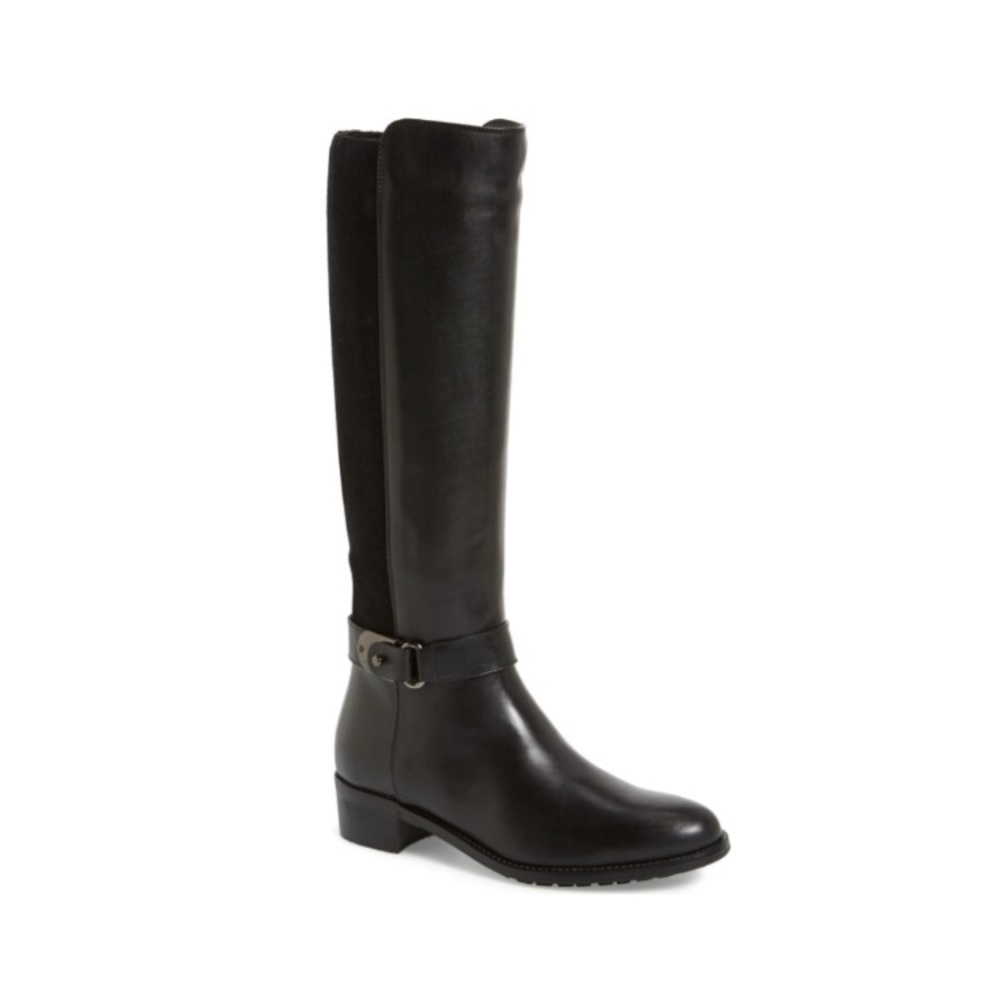 Aquatalia Olita Weatherproof Riding Boot in Black.